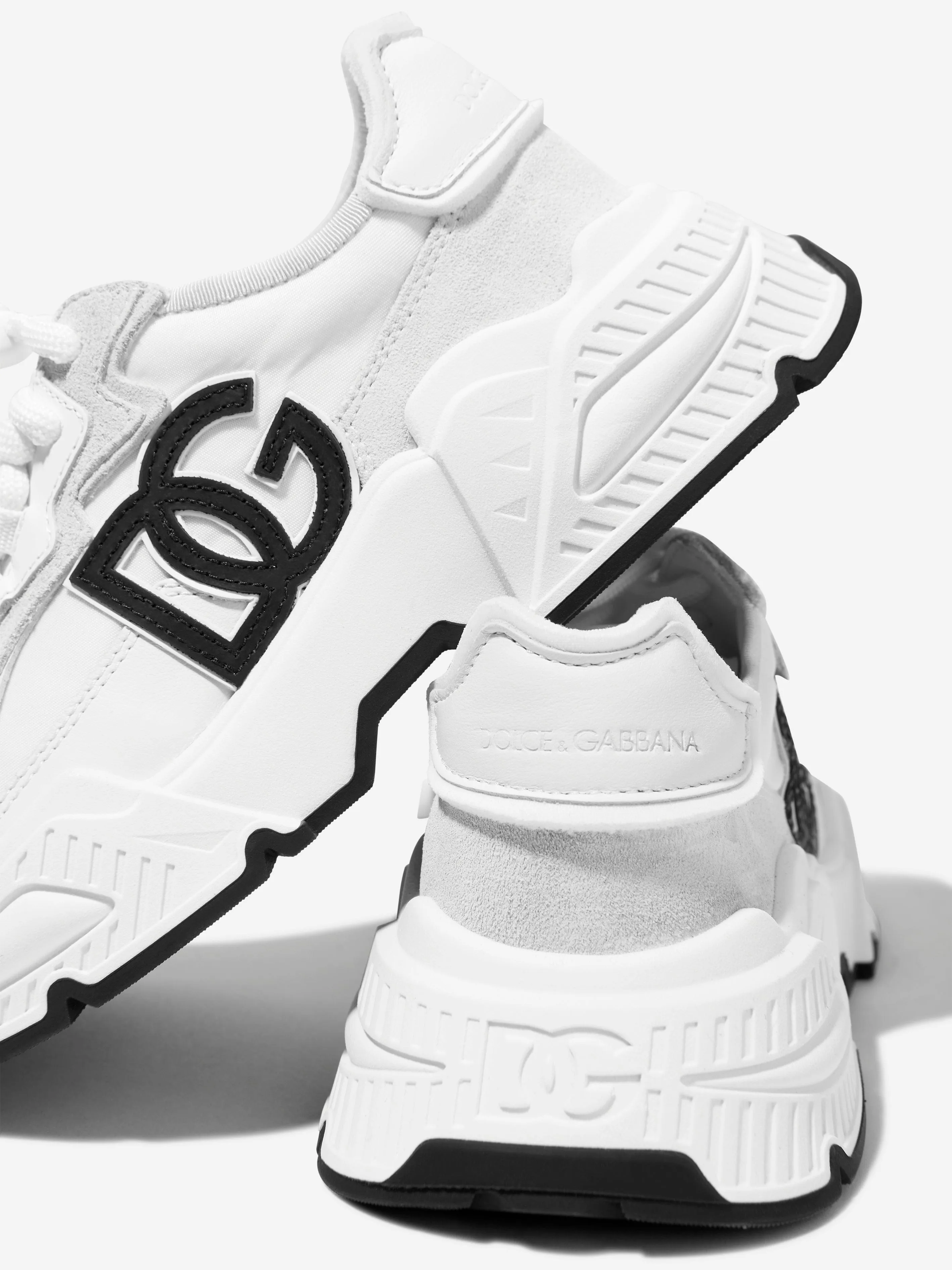 Dolce & Gabbana Kids Daymaster Sneaker aus gemischten Materialien in Weiß