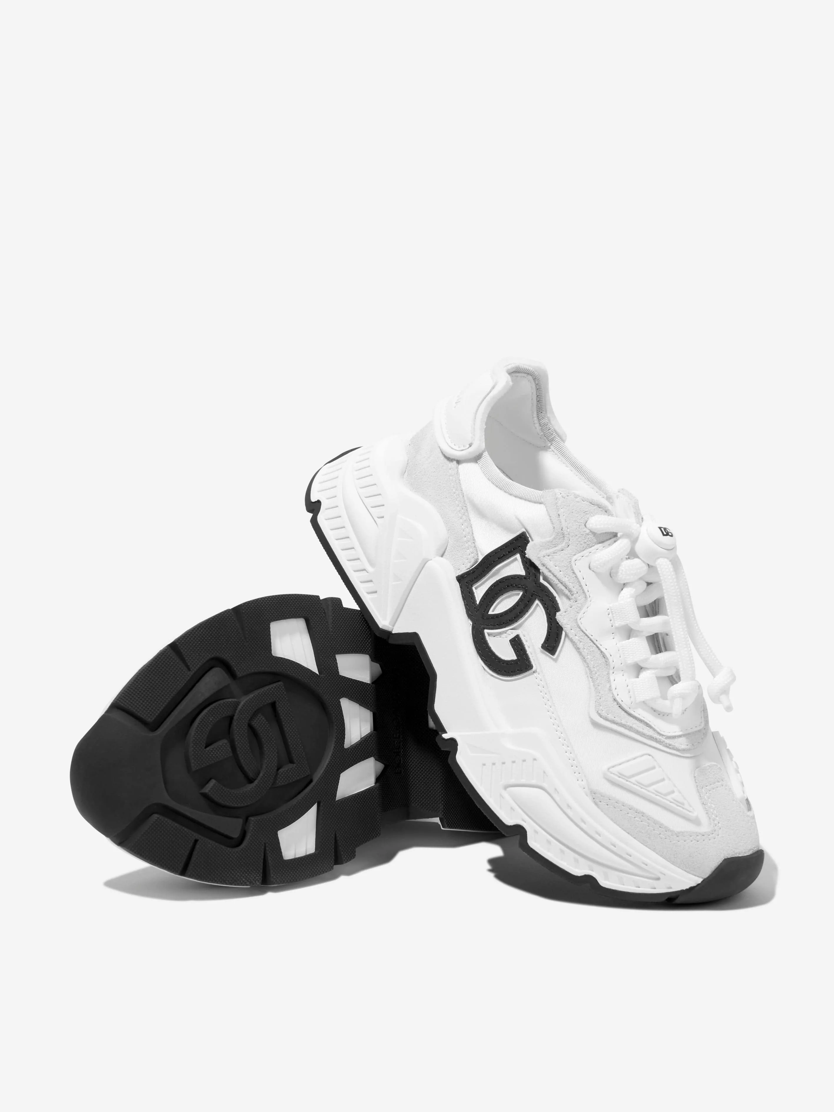 Dolce & Gabbana Kids Daymaster Sneaker aus gemischten Materialien in Weiß