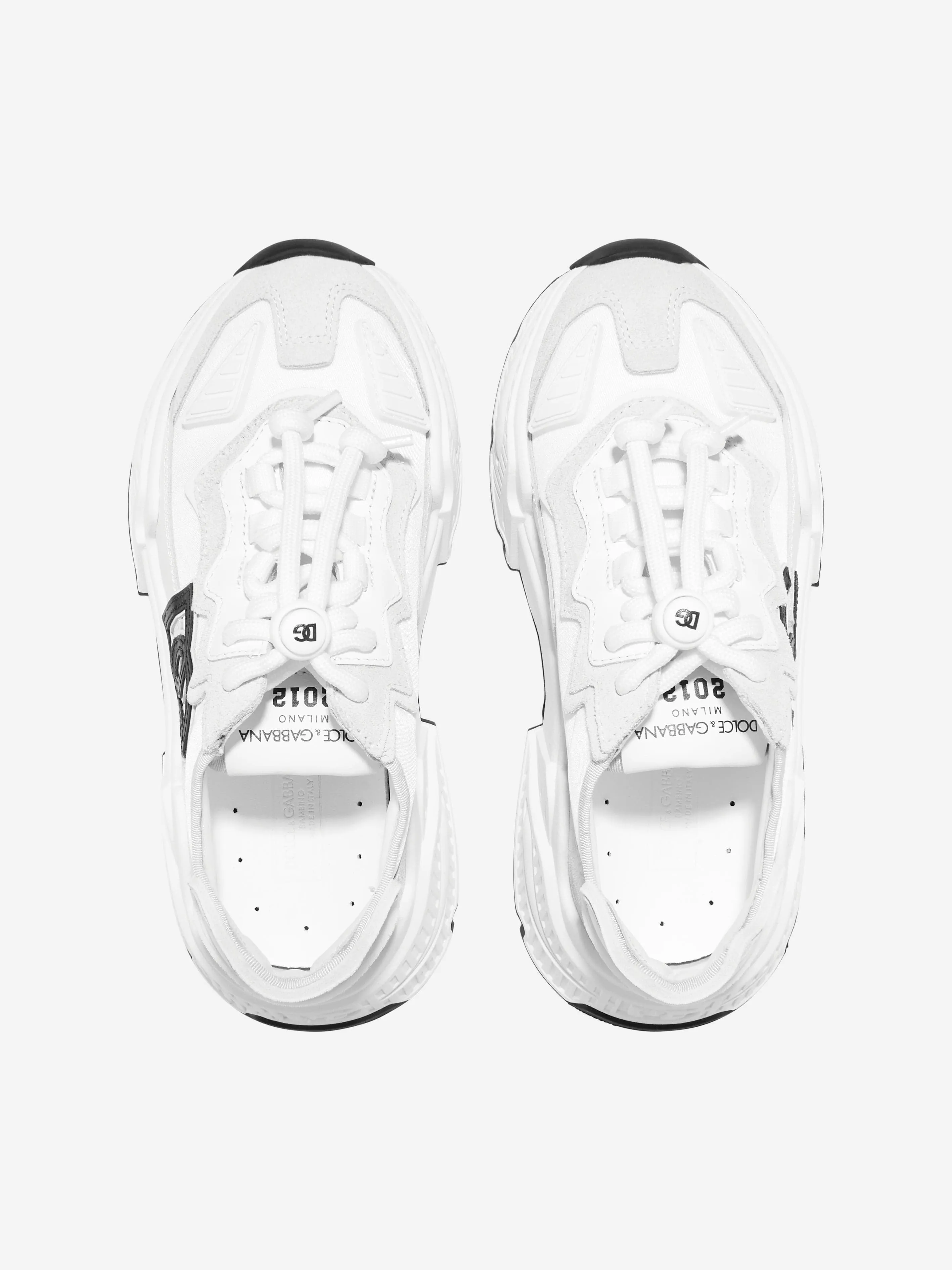 Dolce & Gabbana Kids Daymaster Sneaker aus gemischten Materialien in Weiß