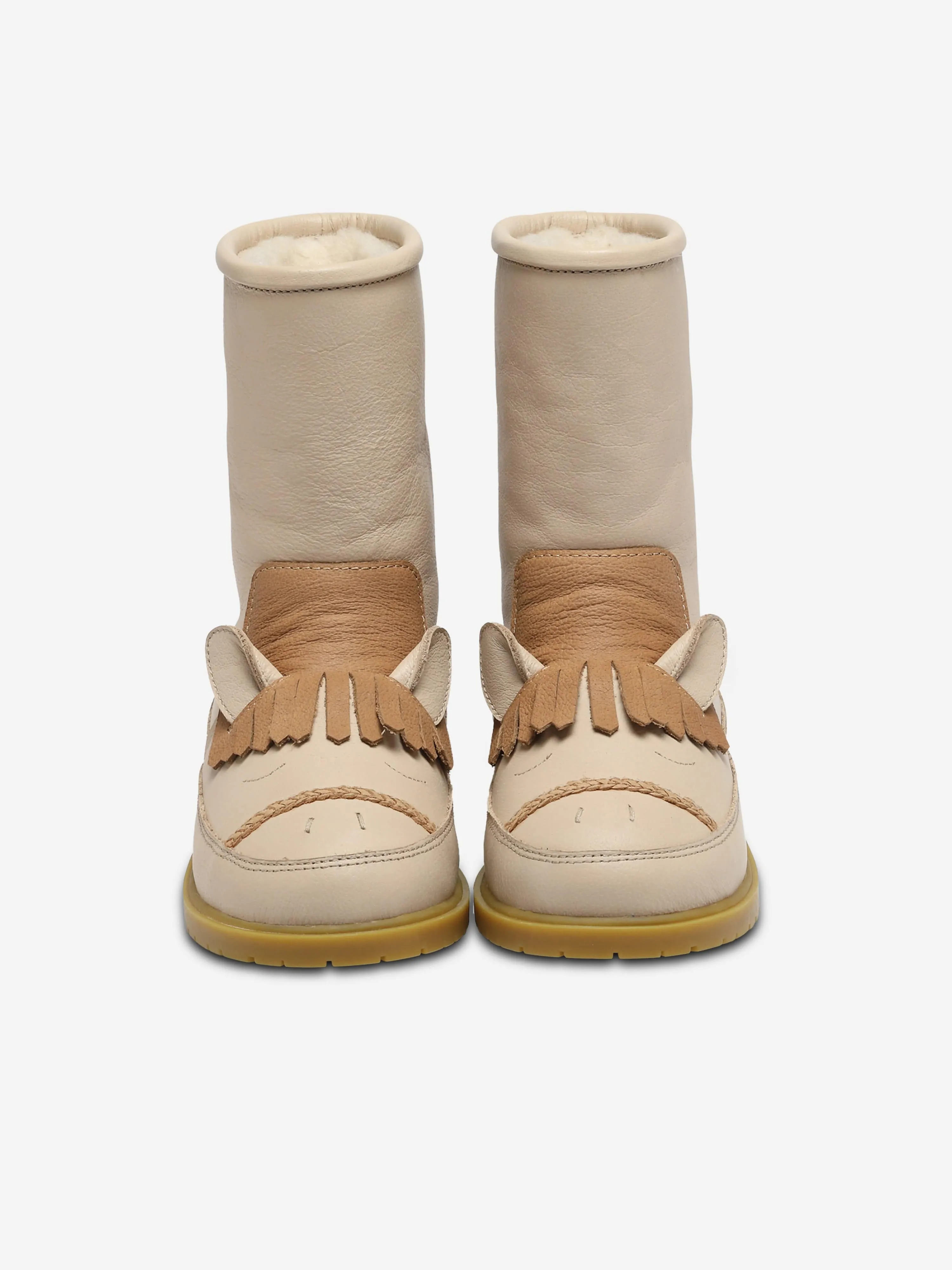 Donsje Mädchen Wadudu Spezial Reitstiefel in Elfenbein