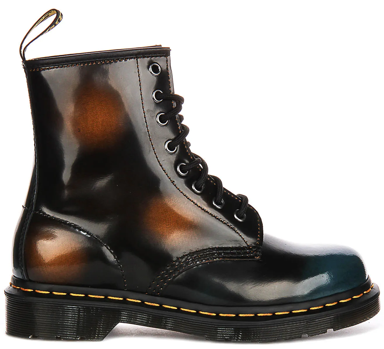 Dr. Martens 1460 Bürsten in Schwarz Hochglanz Leder Schuhe Dr. Martens