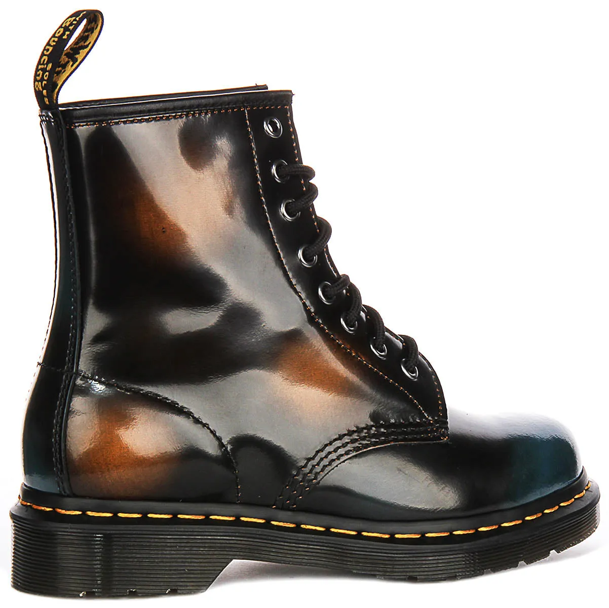 Dr. Martens 1460 Bürsten in Schwarz Hochglanz Leder Schuhe Dr. Martens