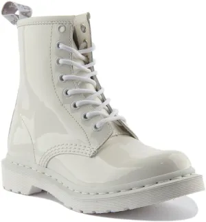 Dr. Martens 1460 Mono In Weiß Lack Für Damen Schuhe Dr. Martens