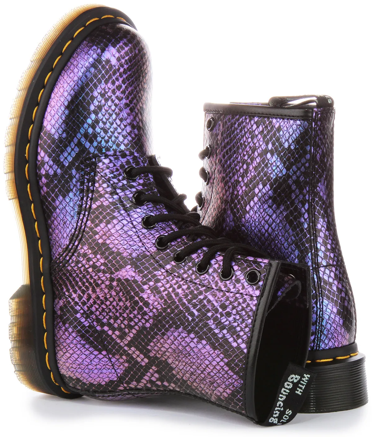 Dr. Martens 1460 Snake In Schwarz Lila Damen Schuhe Dr. Martens