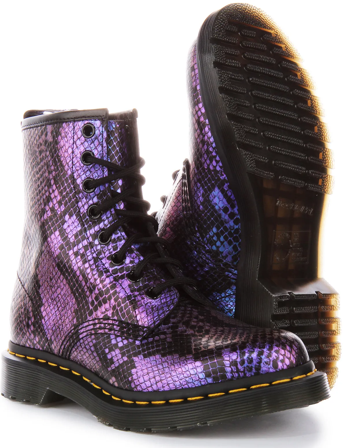Dr. Martens 1460 Snake In Schwarz Lila Damen Schuhe Dr. Martens