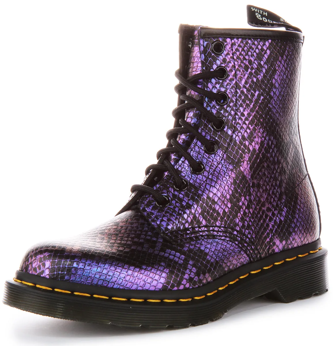 Dr. Martens 1460 Snake In Schwarz Lila Damen Schuhe Dr. Martens