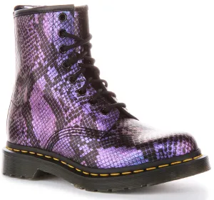 Dr. Martens 1460 Snake In Schwarz Lila Damen Schuhe Dr. Martens