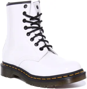 Dr. Martens 1460 W in Weißem Glanzleder für Damen Schuhe Dr. Martens