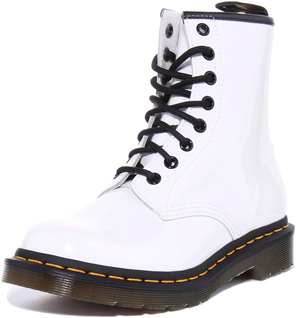 Dr. Martens 1460 W in Weißem Glanzleder für Damen Schuhe Dr. Martens