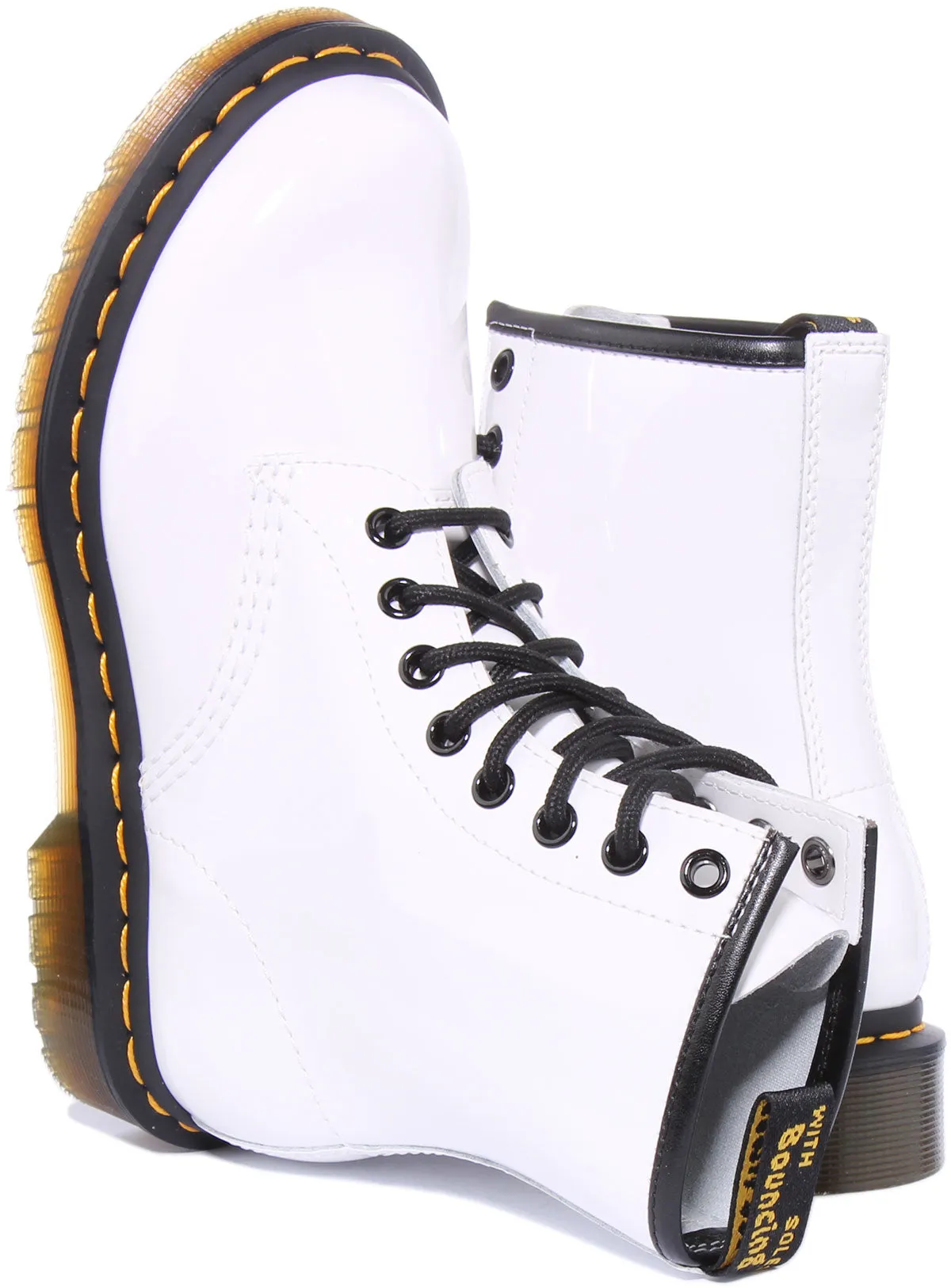 Dr. Martens 1460 W in Weißem Glanzleder für Damen Schuhe Dr. Martens
