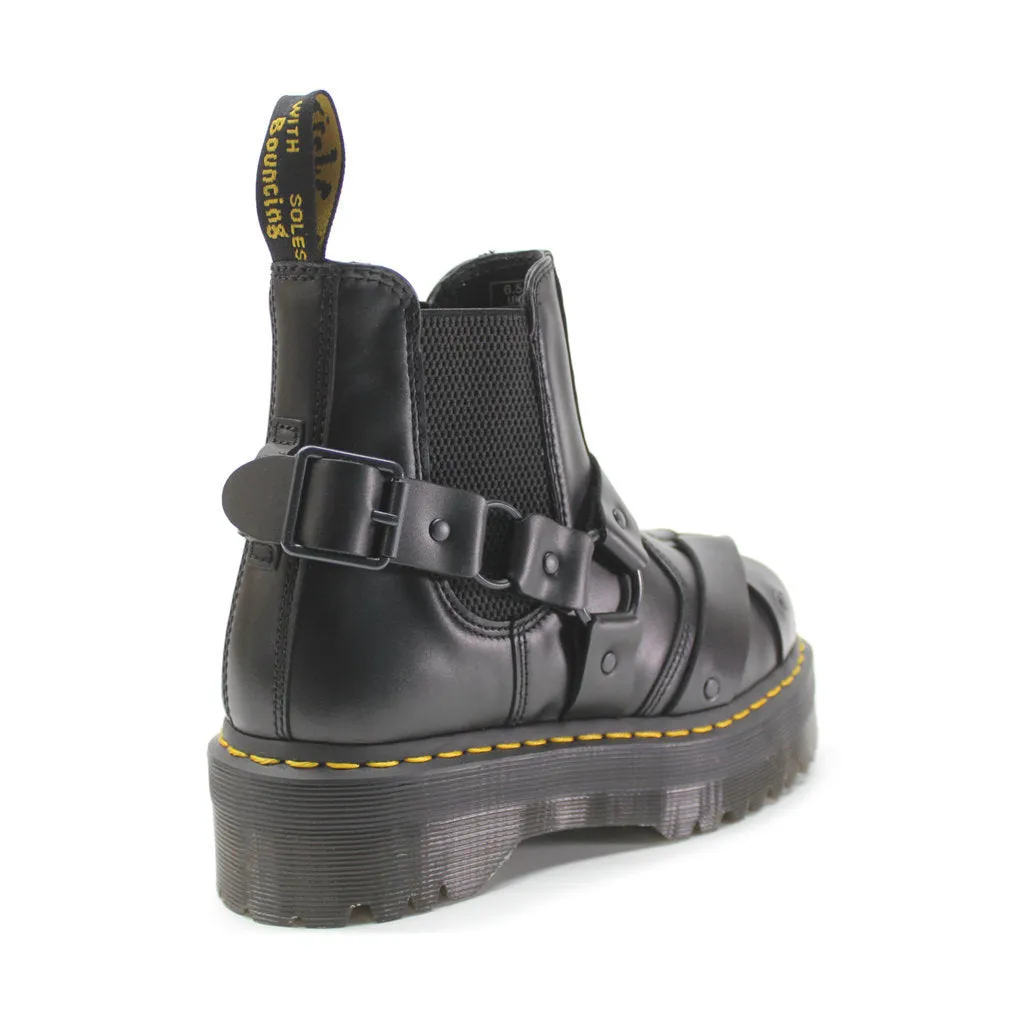 Dr. Martens 2976 Quad Harness Paris Leder Unisex Chelsea Plateau-Stiefel