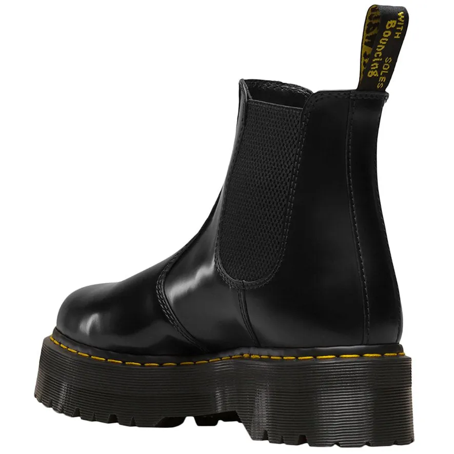 Dr. Martens 2976 Quad Glattleder Unisex Plateau-Chelsea-Stiefel