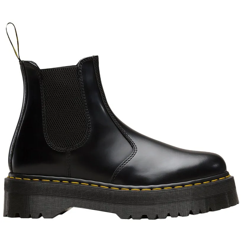 Dr. Martens 2976 Quad Glattleder Unisex Plateau-Chelsea-Stiefel