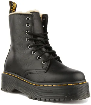 Dr. Martens Jadon Pelzstiefel In Schwarz Für Damen Schuhe Dr. Martens
