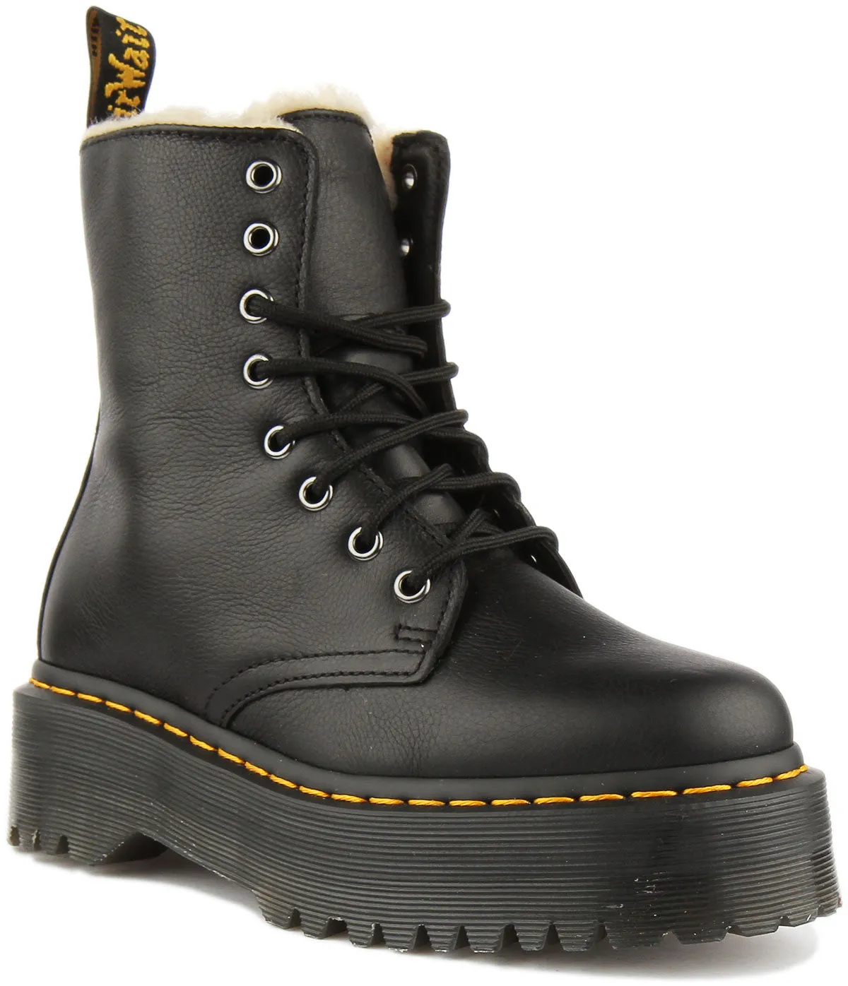 Dr. Martens Jadon Pelzstiefel In Schwarz Für Damen Schuhe Dr. Martens