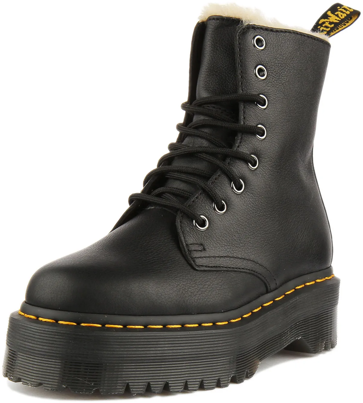 Dr. Martens Jadon Pelzstiefel In Schwarz Für Damen Schuhe Dr. Martens
