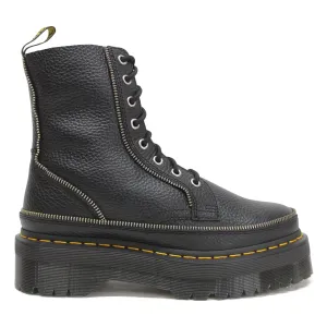 Dr. Martens Jadon Reißverschluss Milled Nappa Leder Damen Knöchel Plateau Stiefel