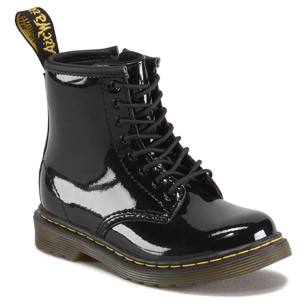 Dr. Martens Kinder Brooklee Schwarz Lack Lamper