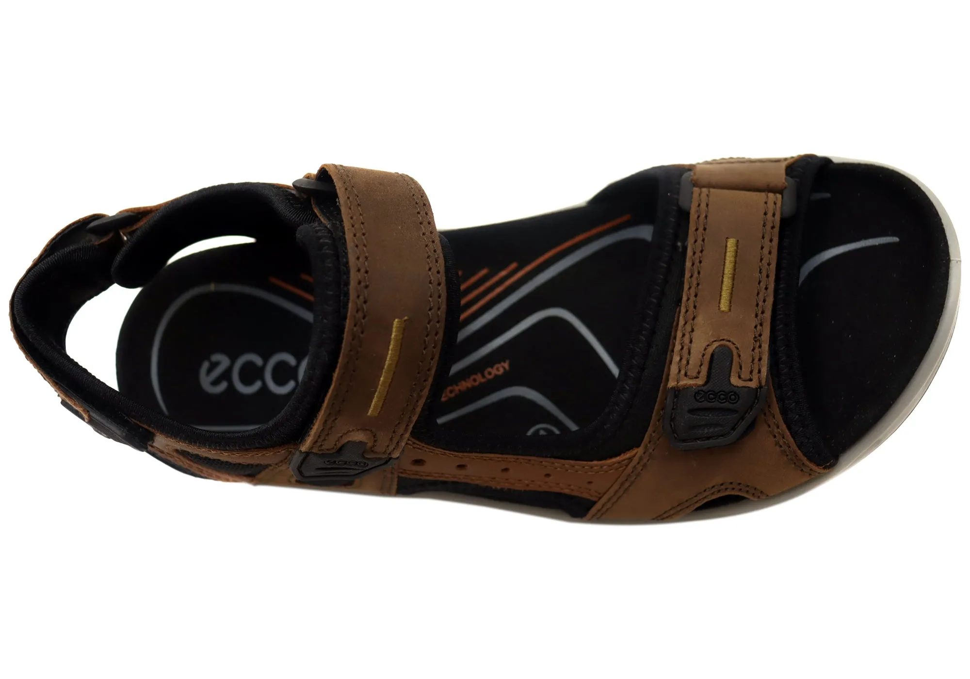 ECCO Herren Offroad Bequeme Leder Sandalen mit verstellbaren Riemen ECCO Schuhe