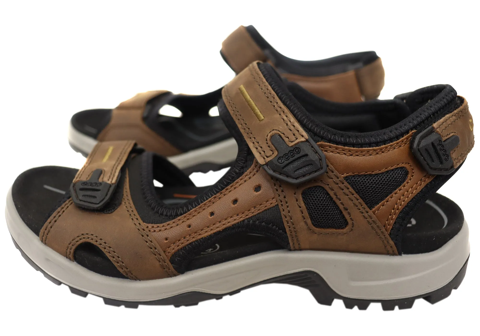 ECCO Herren Offroad Bequeme Leder Sandalen mit verstellbaren Riemen ECCO Schuhe