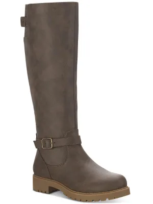Elenorr Damen Stiefel mit Schlangenleder-Optik aus Kunstleder, Kniestiefel, Ecco Schuhe