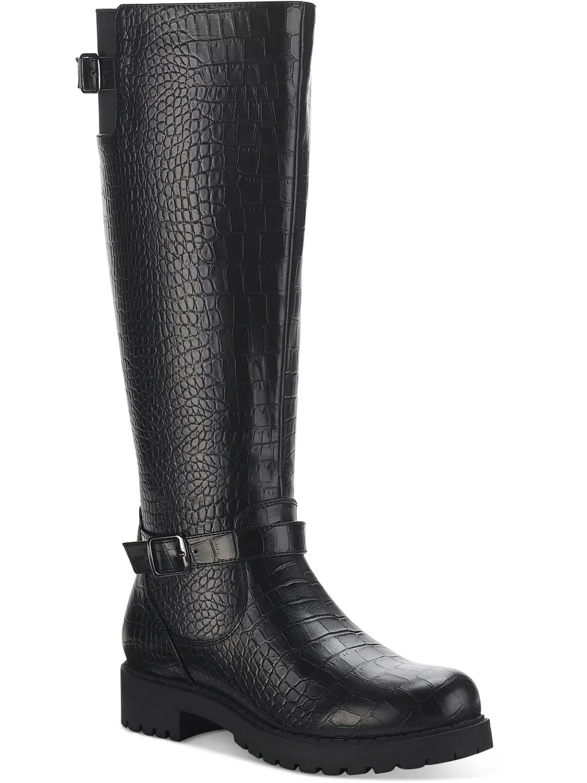 Elenorr Damen Stiefel mit Schlangenleder-Optik aus Kunstleder, Kniestiefel, Ecco Schuhe