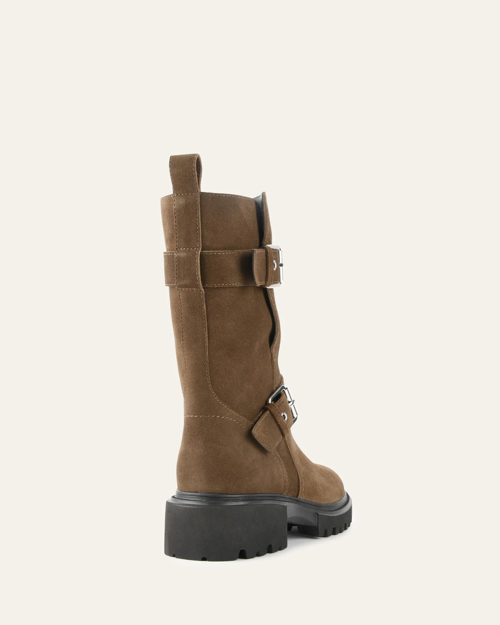 ELLIOT FLACHER KNIESTIEFEL IN BORKENWILDLEDER