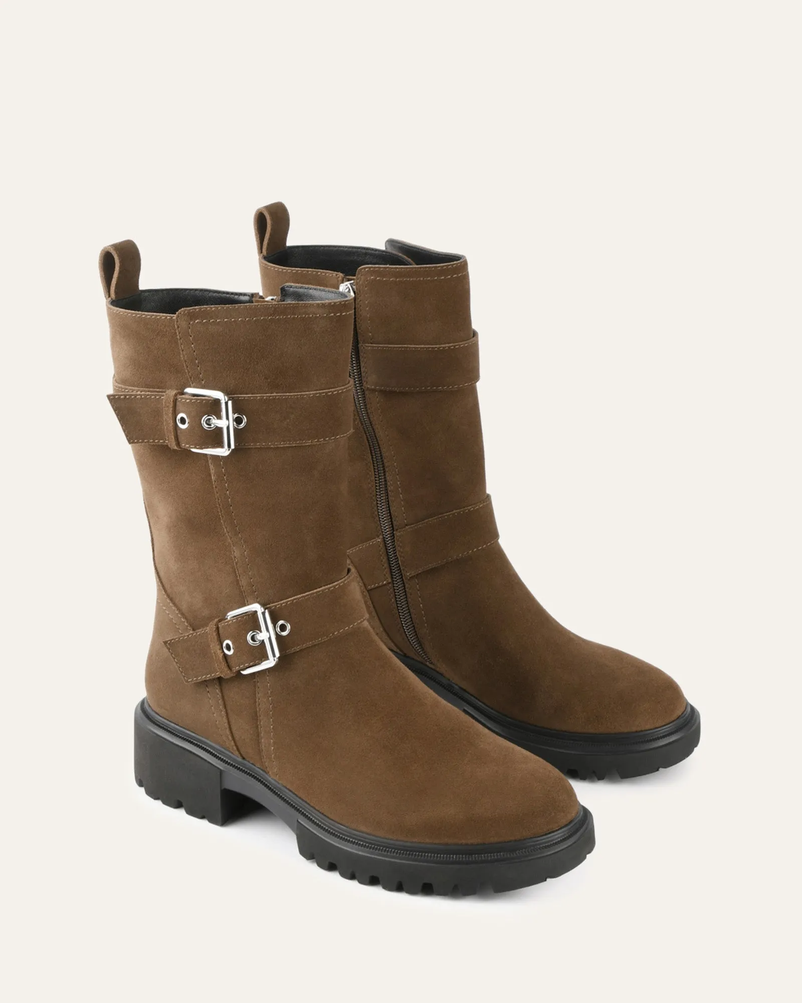 ELLIOT FLACHER KNIESTIEFEL IN BORKENWILDLEDER