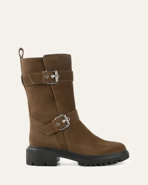 ELLIOT FLACHER KNIESTIEFEL IN BORKENWILDLEDER