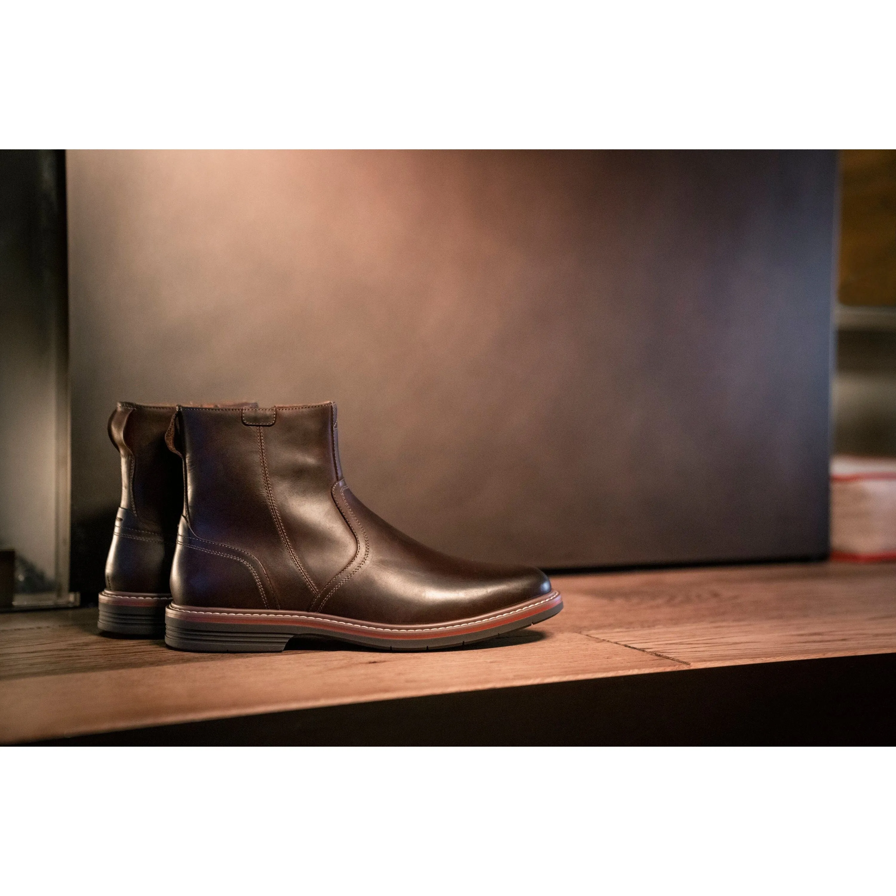 FLORSHEIM NORWALK SCHNÜRSENKELSTIEFEL MIT SEITLICHEM REIßVERSCHLUSS IN MITTLERER UND WEITER PASSFORM
