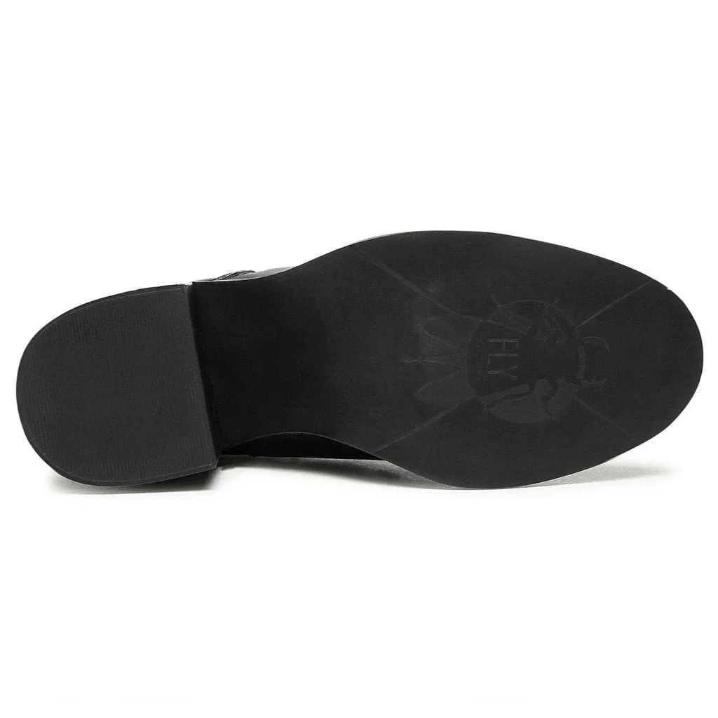 Fly London Ader912Fly Lederstiefel mit Reißverschluss und Blockabsatz für Damen