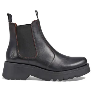Fly London MEDI789FLY Java Leder Chelsea-Stiefel mit Absatz für Damen