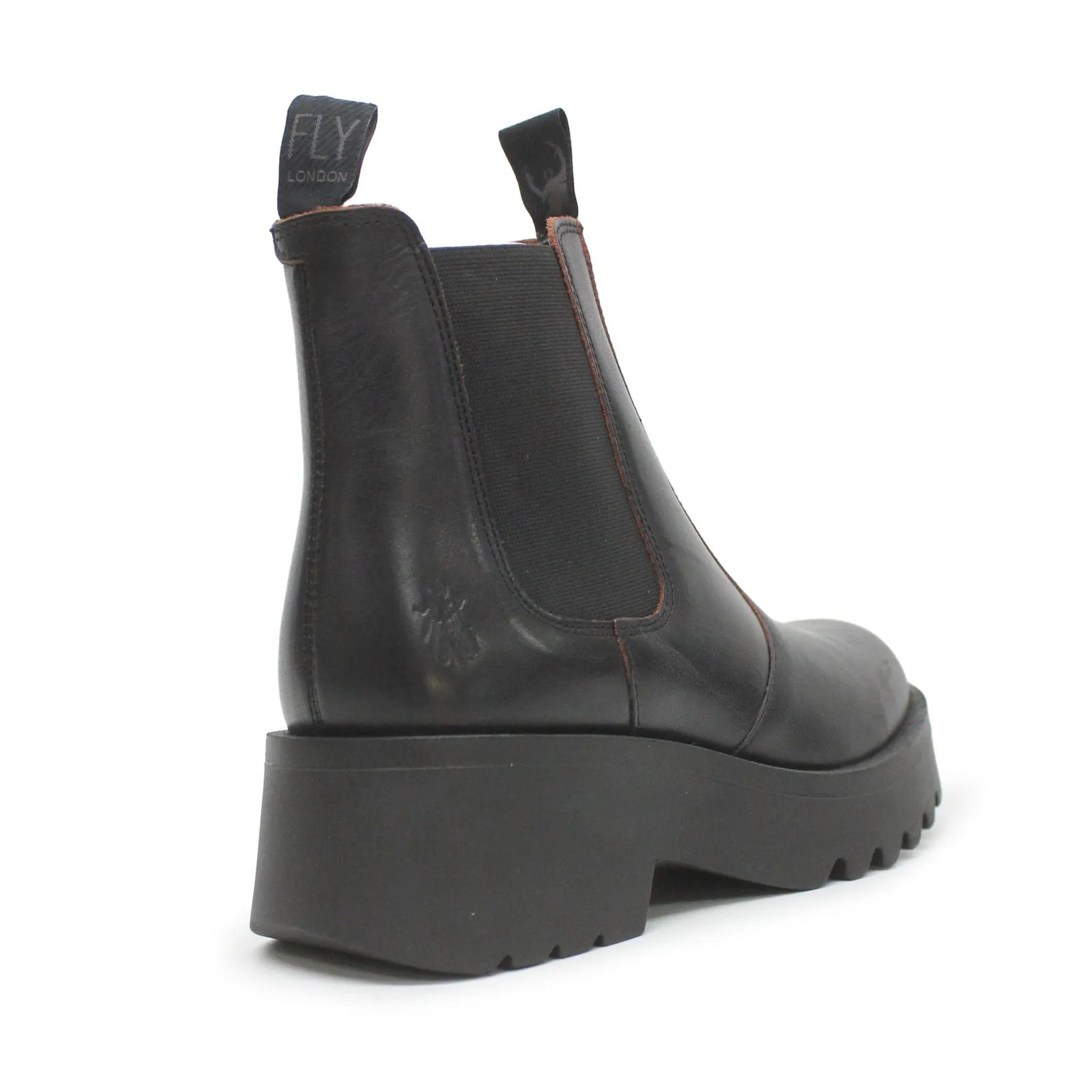Fly London MEDI789FLY Java Leder Chelsea-Stiefel mit Absatz für Damen