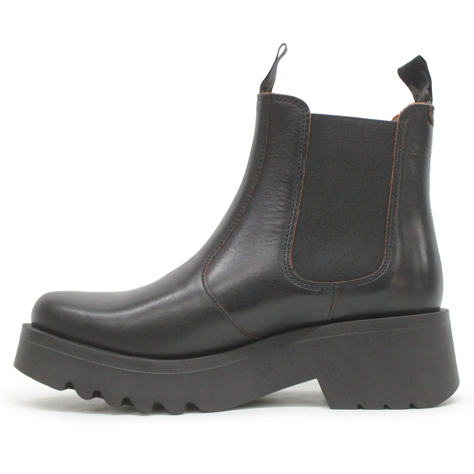 Fly London MEDI789FLY Java Leder Chelsea-Stiefel mit Absatz für Damen