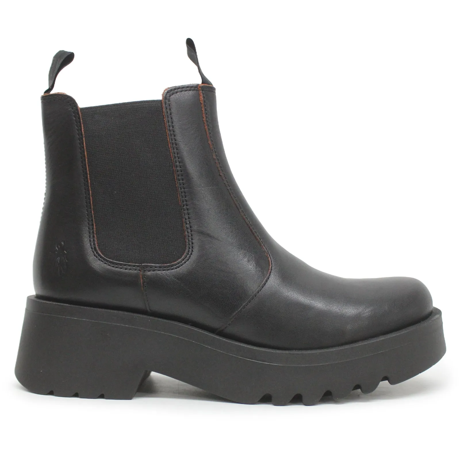 Fly London MEDI789FLY Java Leder Chelsea-Stiefel mit Absatz für Damen