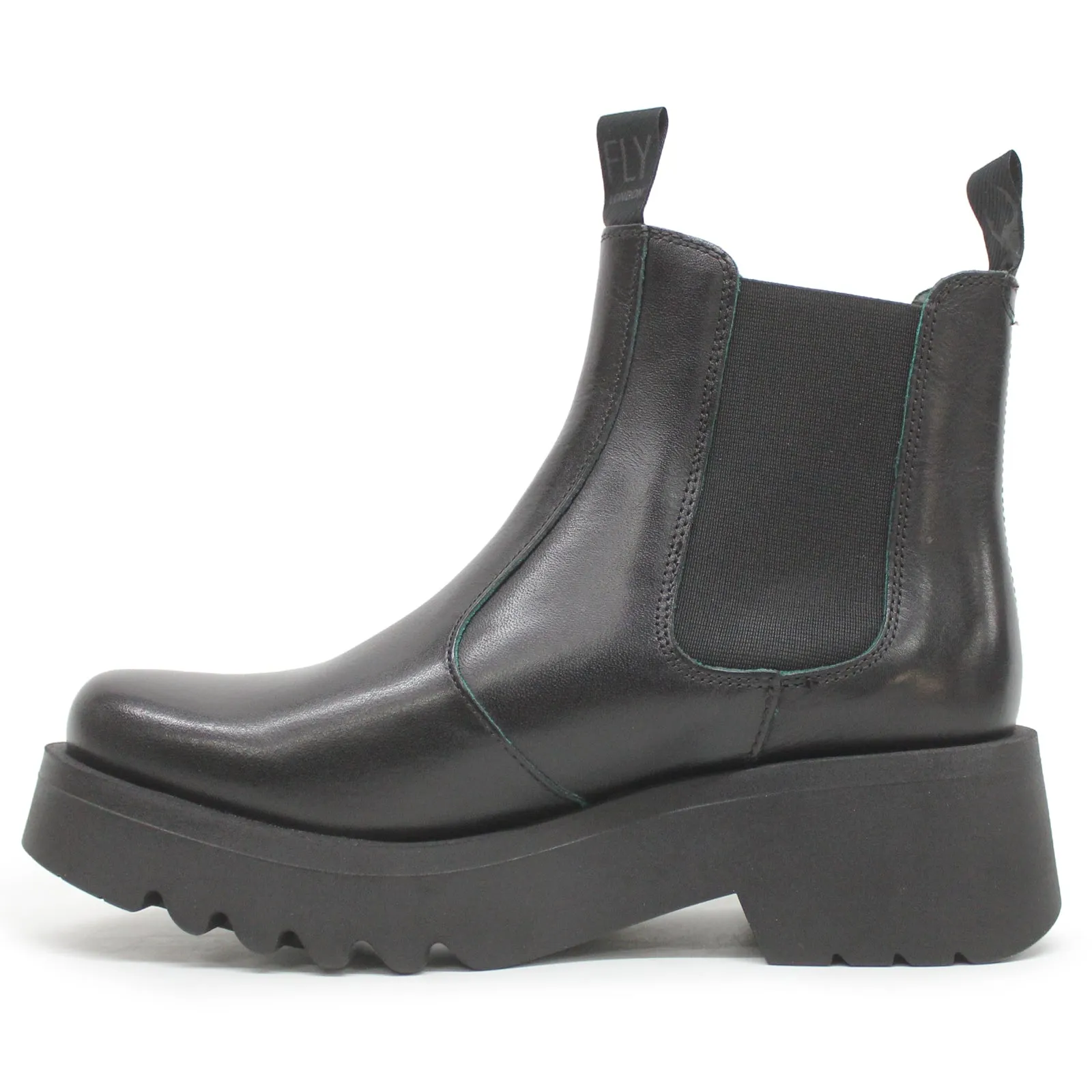 Fly London MEDI789FLY Java Leder Chelsea-Stiefel mit Absatz für Damen