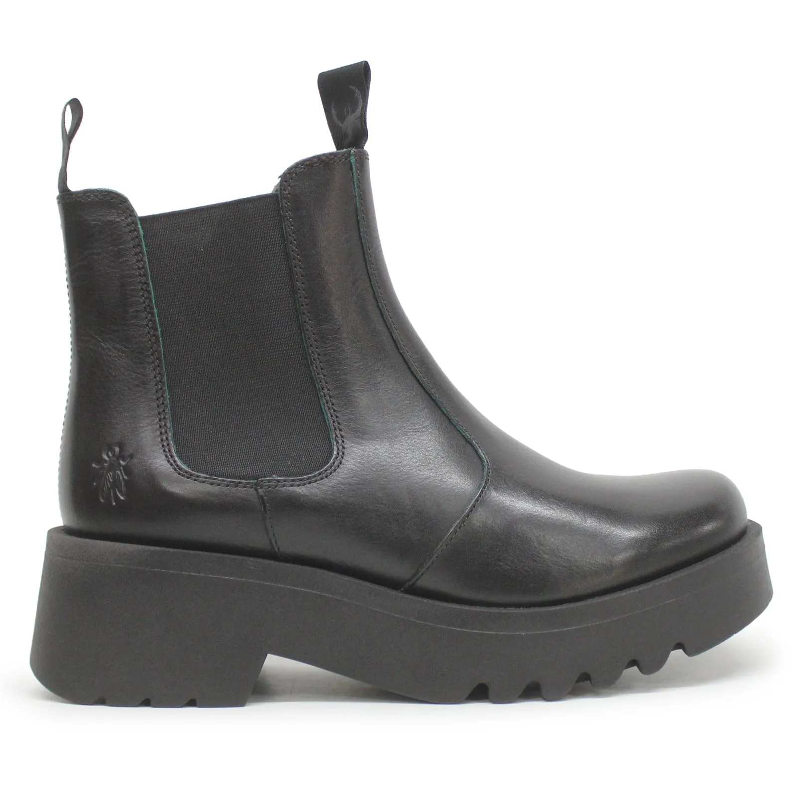 Fly London MEDI789FLY Java Leder Chelsea-Stiefel mit Absatz für Damen