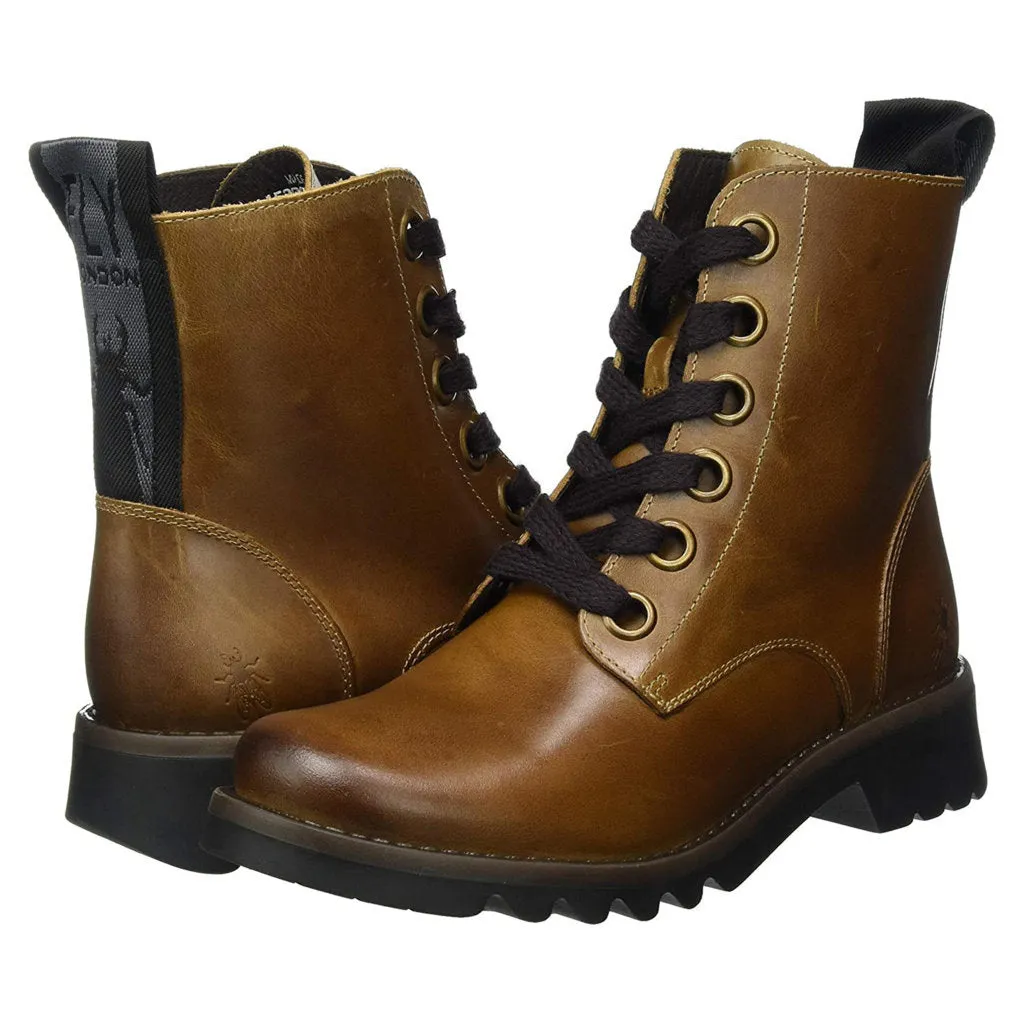 Fly London Ragi539Fly Rug Leder Damen Schnürstiefel