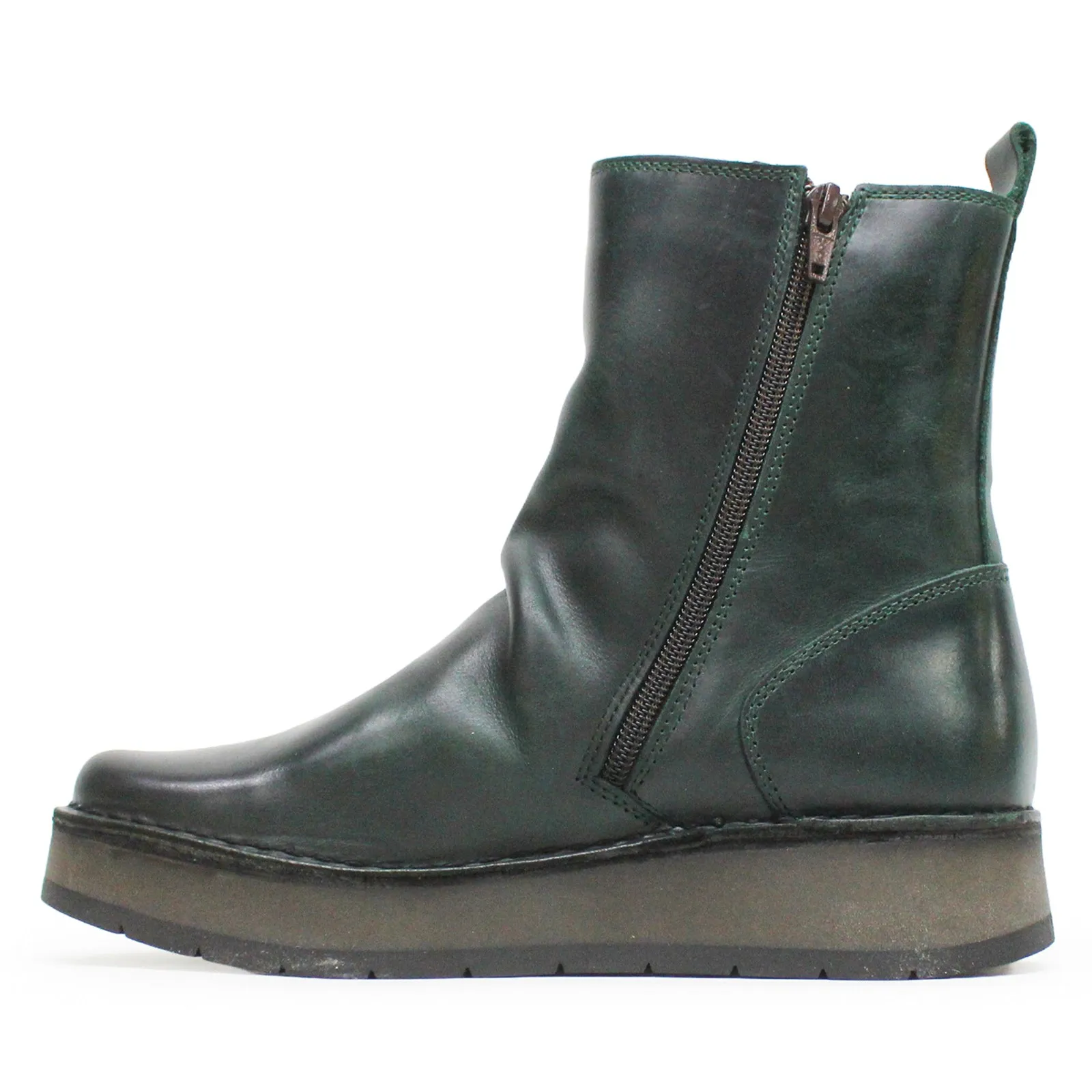 Fly London Reno053Fly Rug Leder Stiefeletten mit Reißverschluss für Damen
