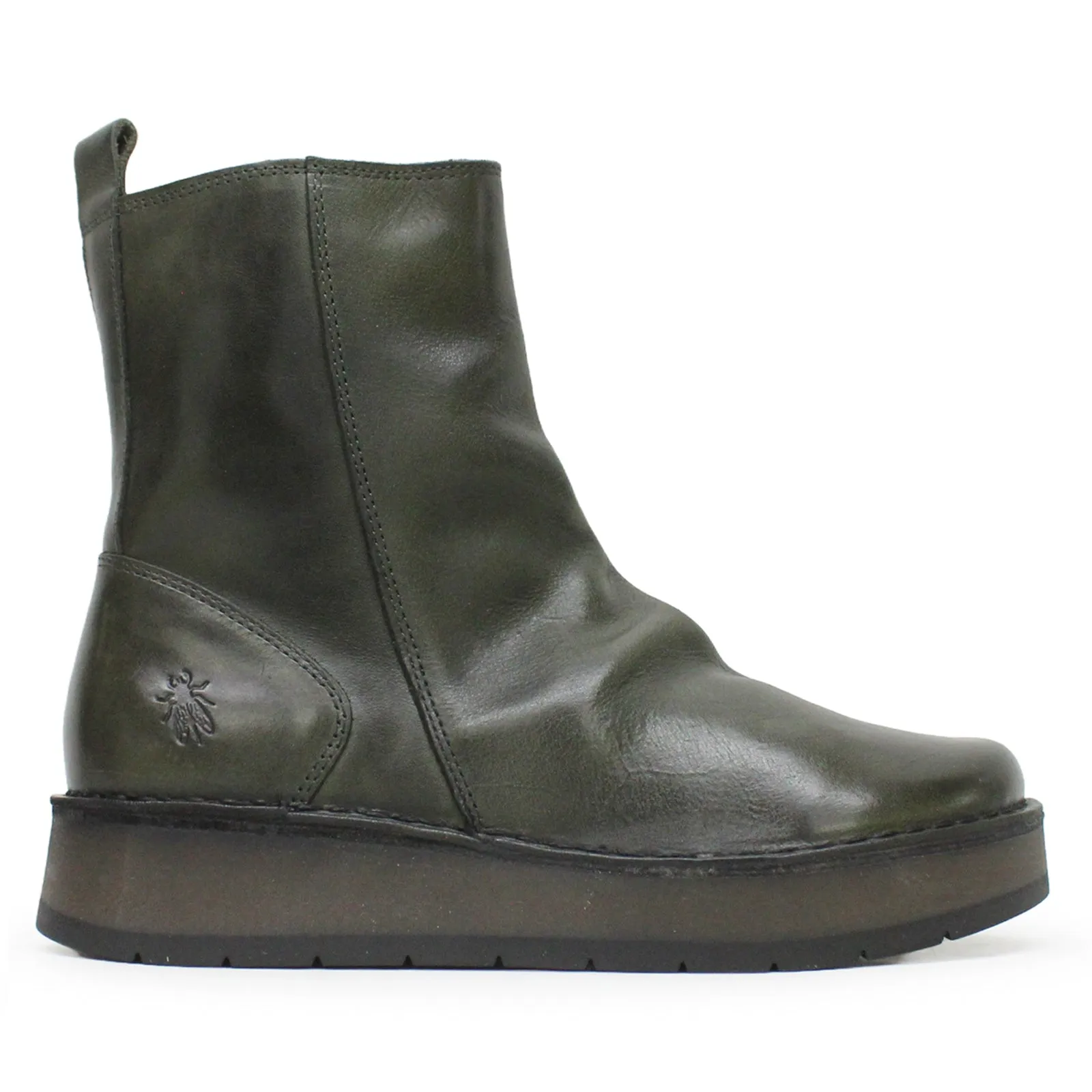 Fly London Reno053Fly Rug Leder Stiefeletten mit Reißverschluss für Damen