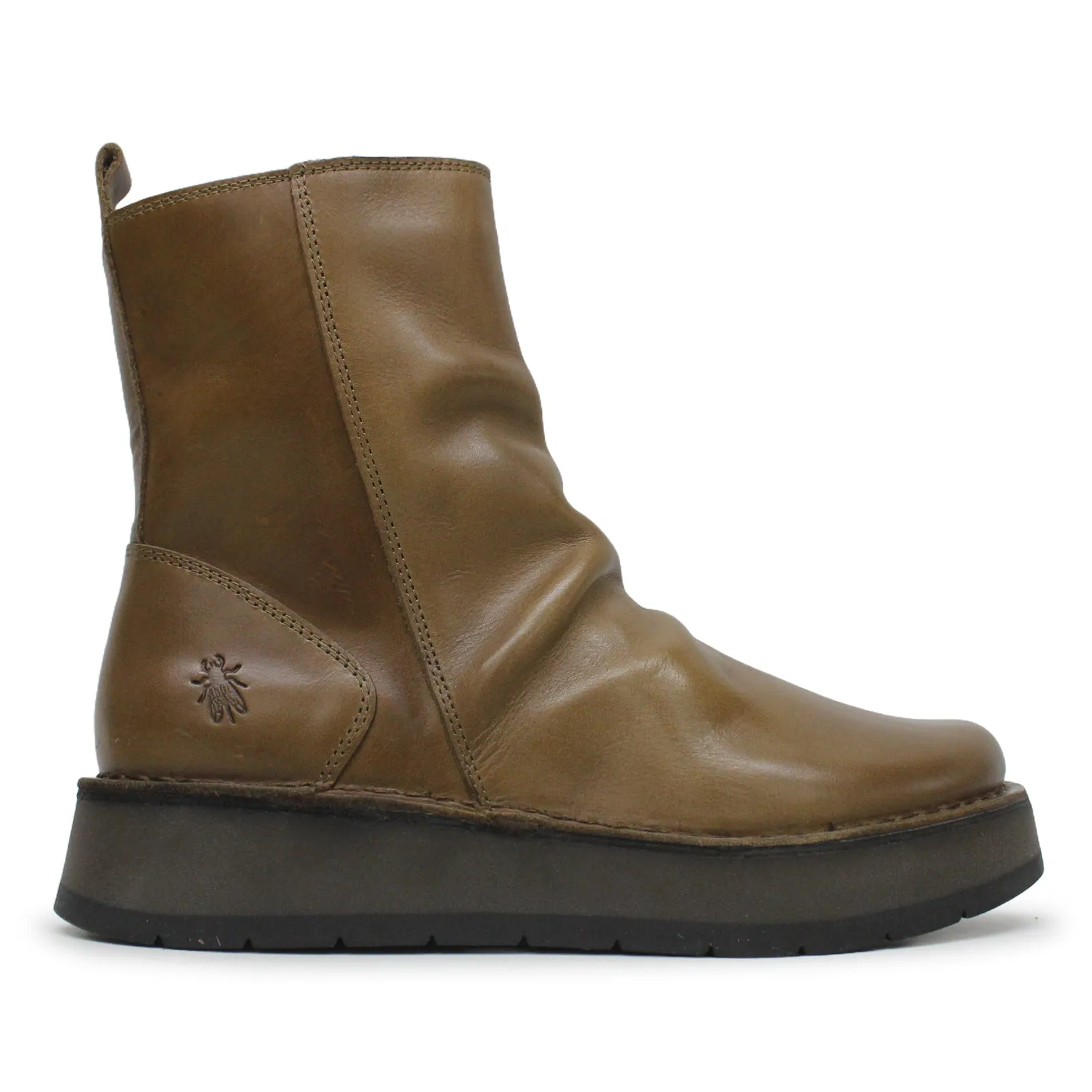Fly London Reno053Fly Rug Leder Stiefeletten mit Reißverschluss für Damen
