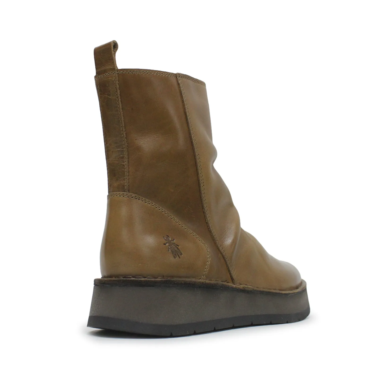 Fly London Reno053Fly Rug Leder Stiefeletten mit Reißverschluss für Damen