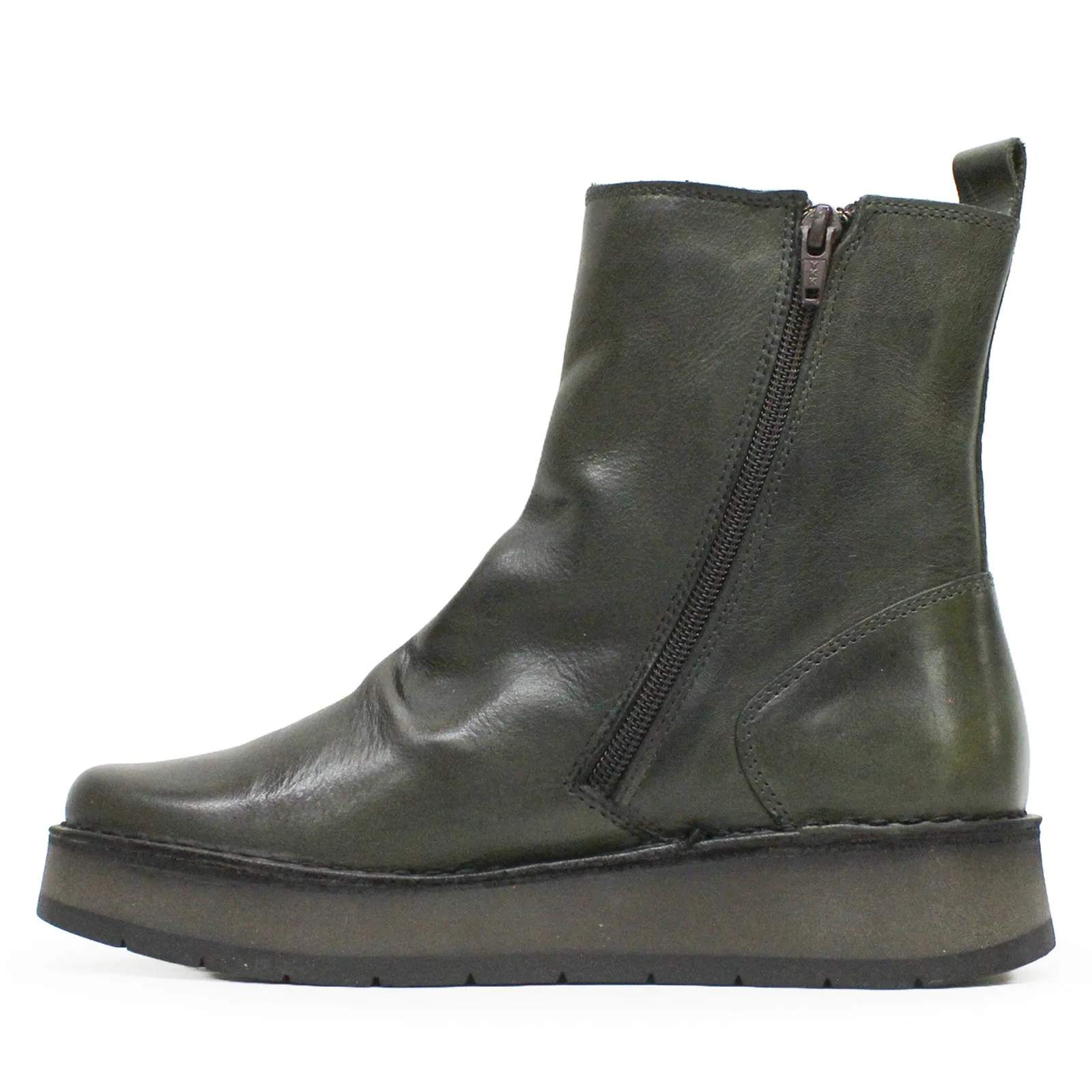 Fly London Reno053Fly Rug Leder Stiefeletten mit Reißverschluss für Damen