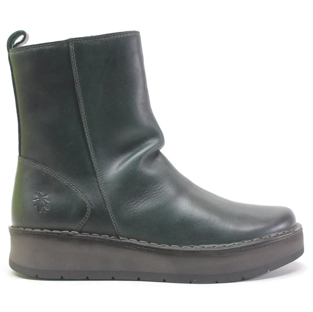 Fly London Reno053Fly Rug Leder Stiefeletten mit Reißverschluss für Damen