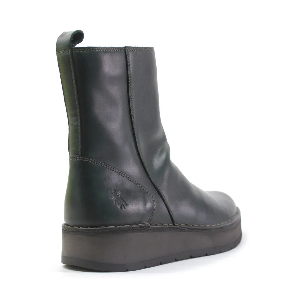 Fly London Reno053Fly Rug Leder Stiefeletten mit Reißverschluss für Damen