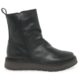 Fly London Reno053Fly Rug Leder Stiefeletten mit Reißverschluss für Damen
