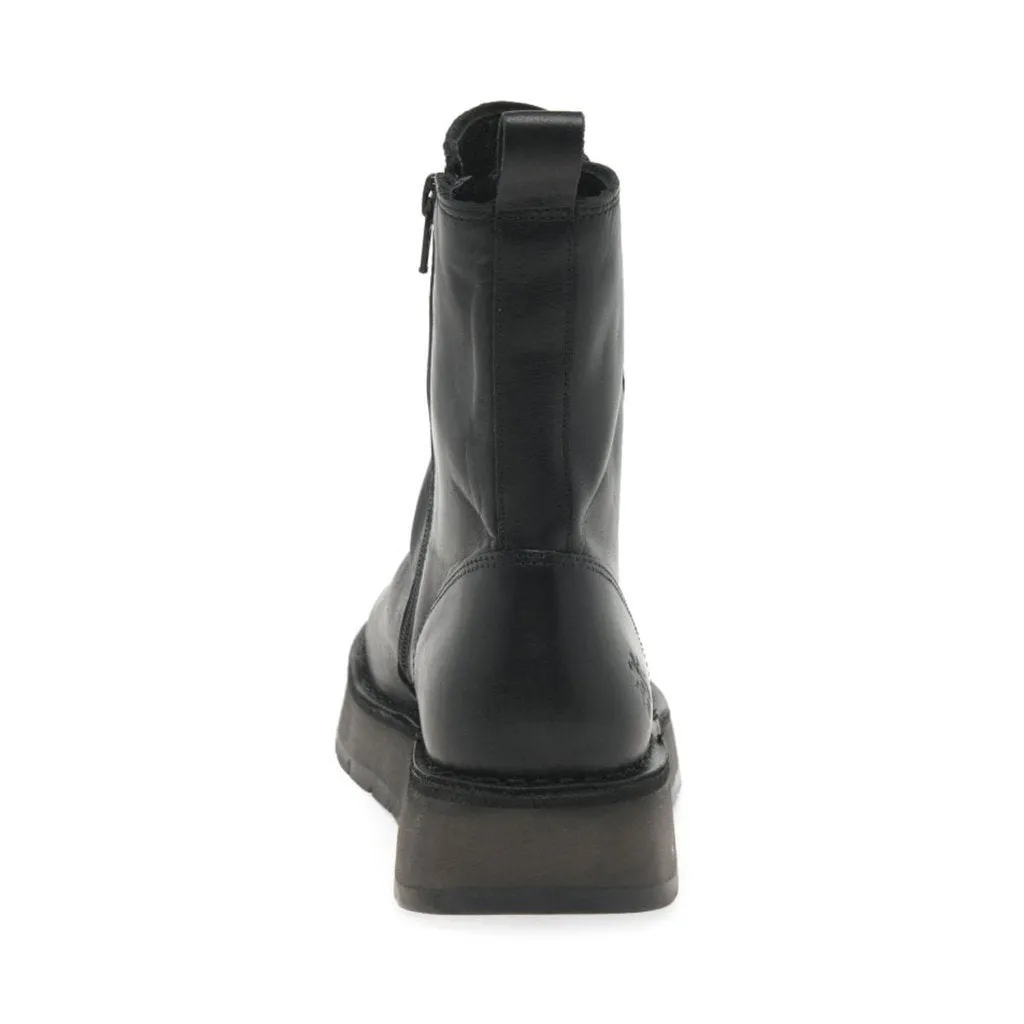 Fly London Reno053Fly Rug Leder Stiefeletten mit Reißverschluss für Damen