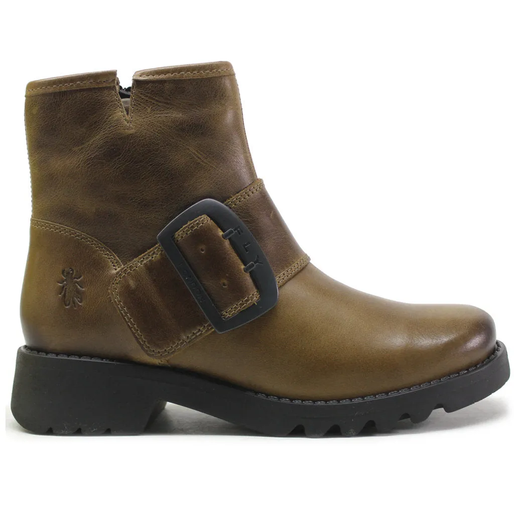 Fly London Rily991Fly Leder Damen Schnallenriemen Knöchelstiefel