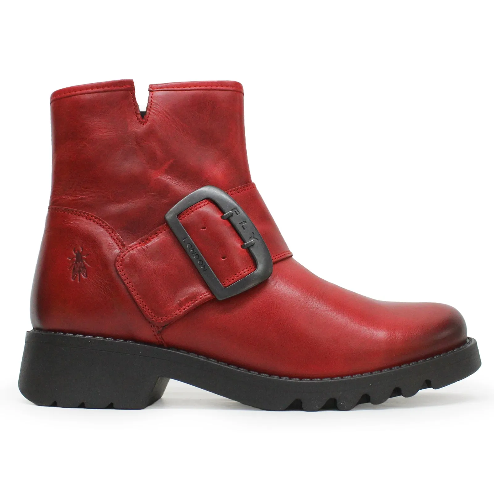 Fly London Rily991Fly Leder Damen Schnallenriemen Knöchelstiefel