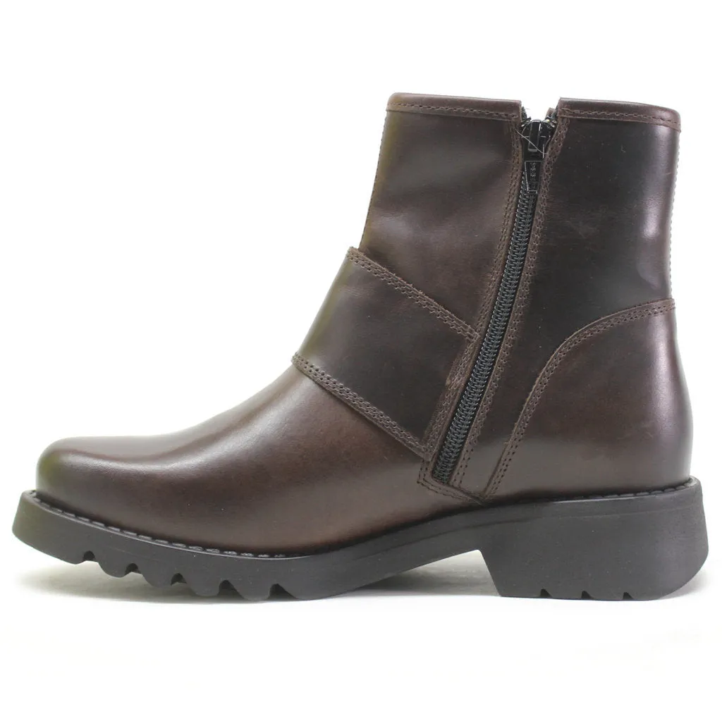 Fly London Rily991Fly Leder Damen Schnallenriemen Knöchelstiefel